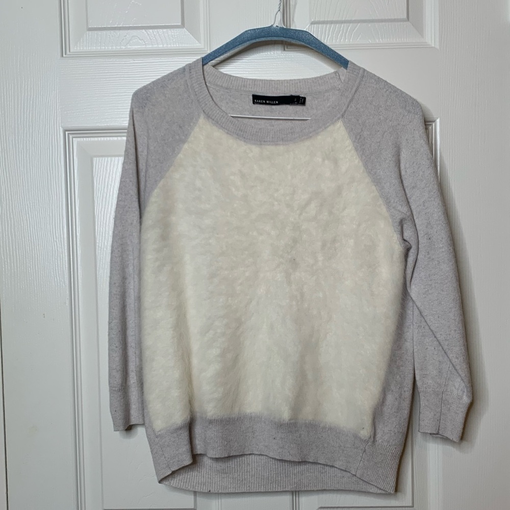 Size 2 Grey Fur front Sweater
